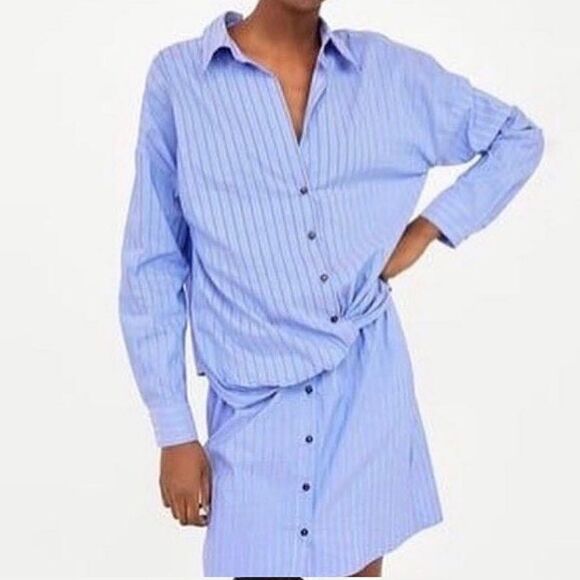 Zara Pin Strip Dress with Belted Back Detail Size XS. - Picture 3 of 10